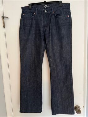 7 For All Mankind Boot Cut Dark Indigo Jeans 34